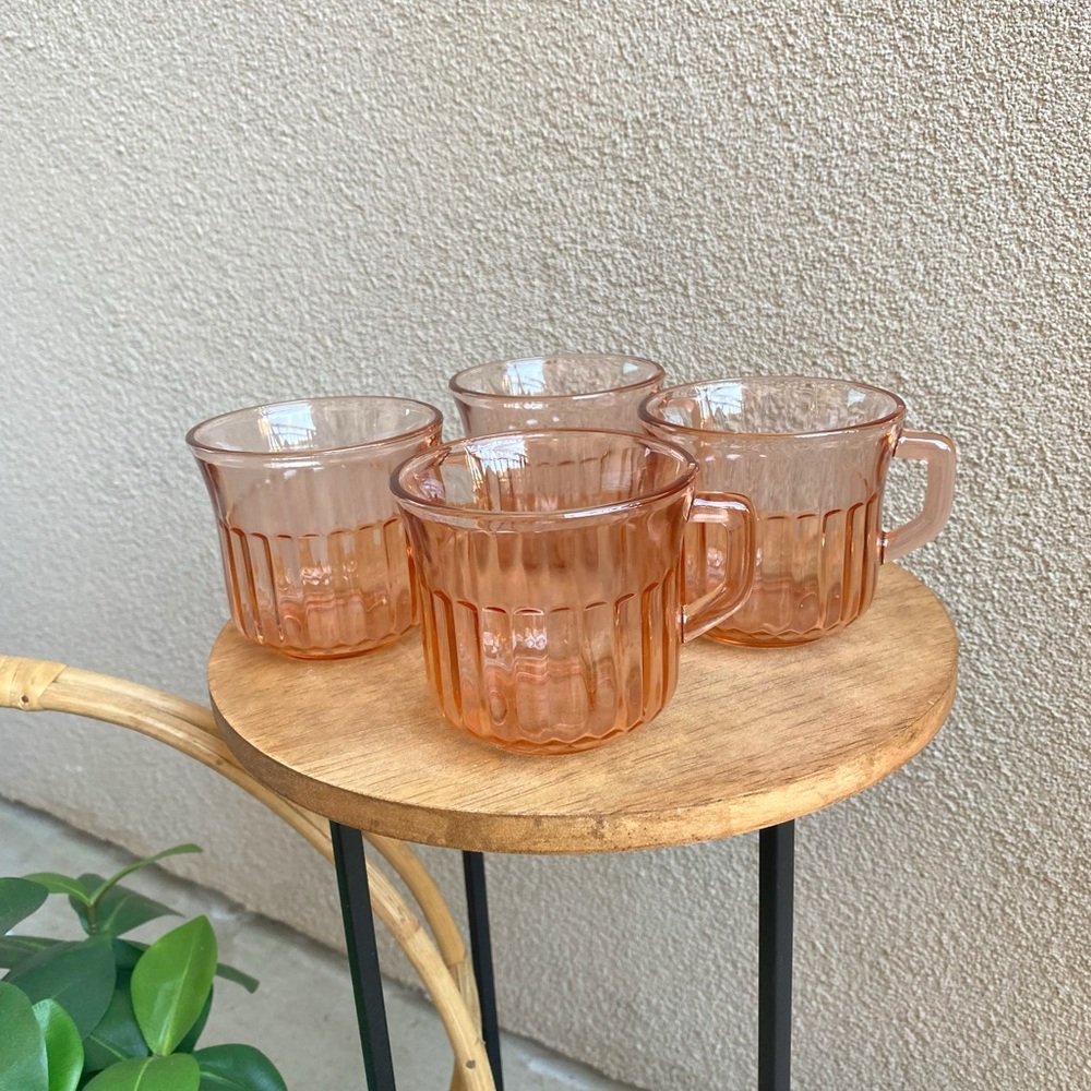 *LAST CHANCE* Vintage Rose Glass Mugs 4